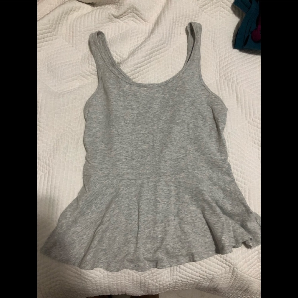 Gray peplum shirt